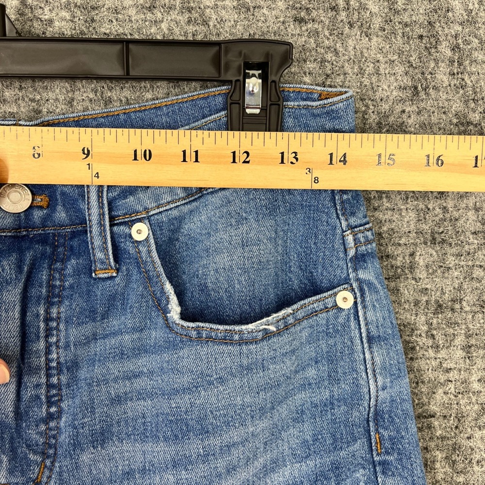 Madewell Slim Wide Leg Crop Jeans Size 29 Raw Hem Modern Denim French Clean Girl - Picture 7 of 10